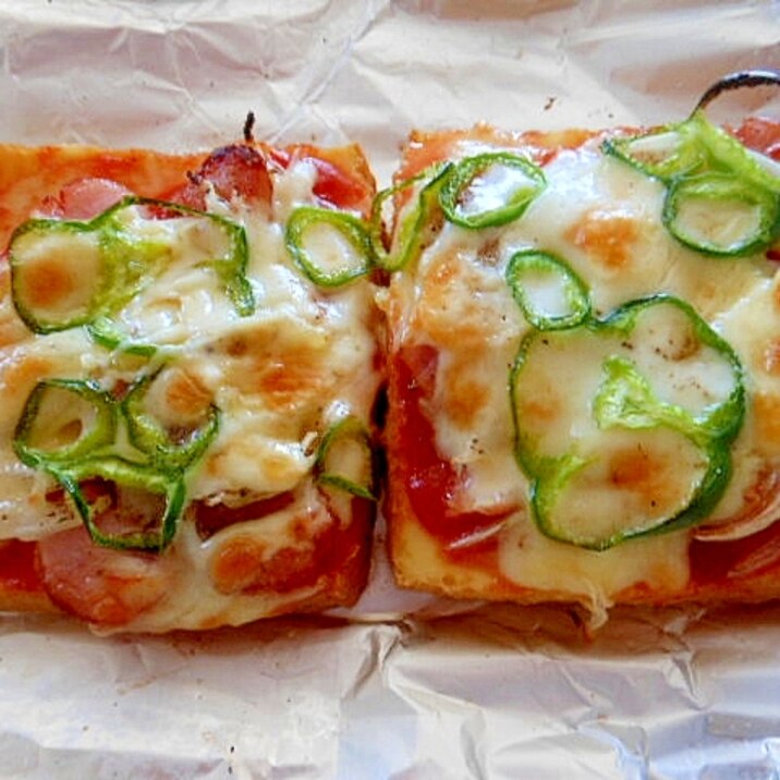 おつまみにトースターで焼く 厚揚げのピザ風 レシピ 作り方 By アルプスの乙女 楽天レシピ